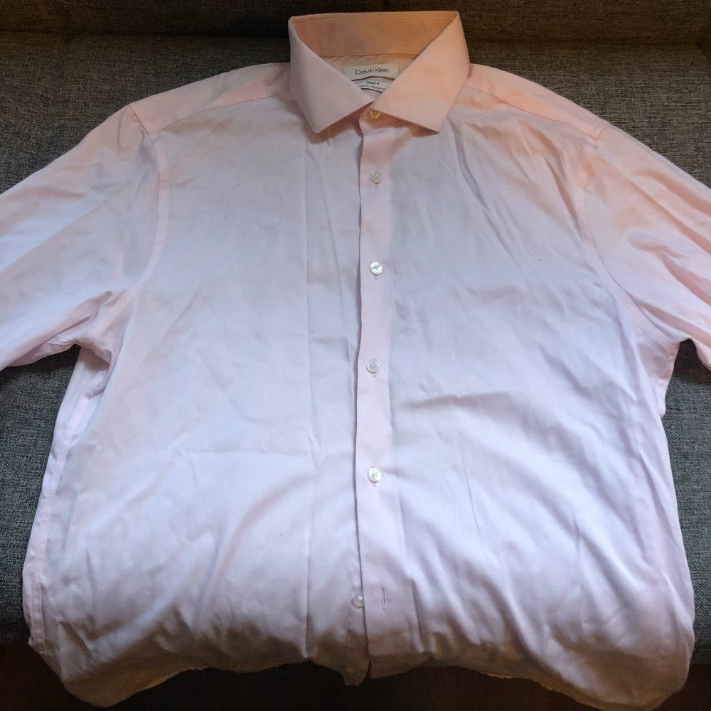 CALVIN KLEIN PINK DRESS SHIRT
